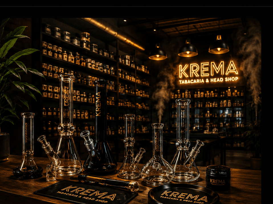Interior da Krema Tabacaria e Head Shop
